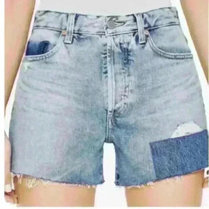 Ag NWT Adriano goldschmied Alexxis high rise Distress cut off shorts 30 Contour